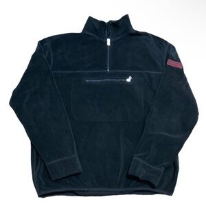 Black Half-Zip Fleece Pullover